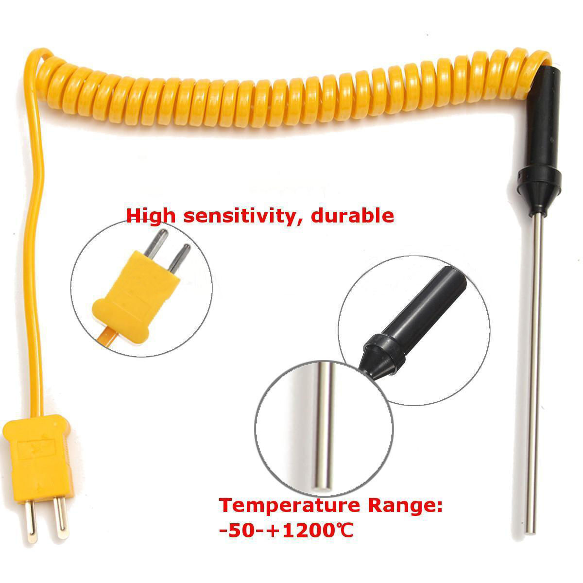 Sertifisert håndholdt termoelement PT100K Type temperatursensor Fleksibel termoelement målesonde