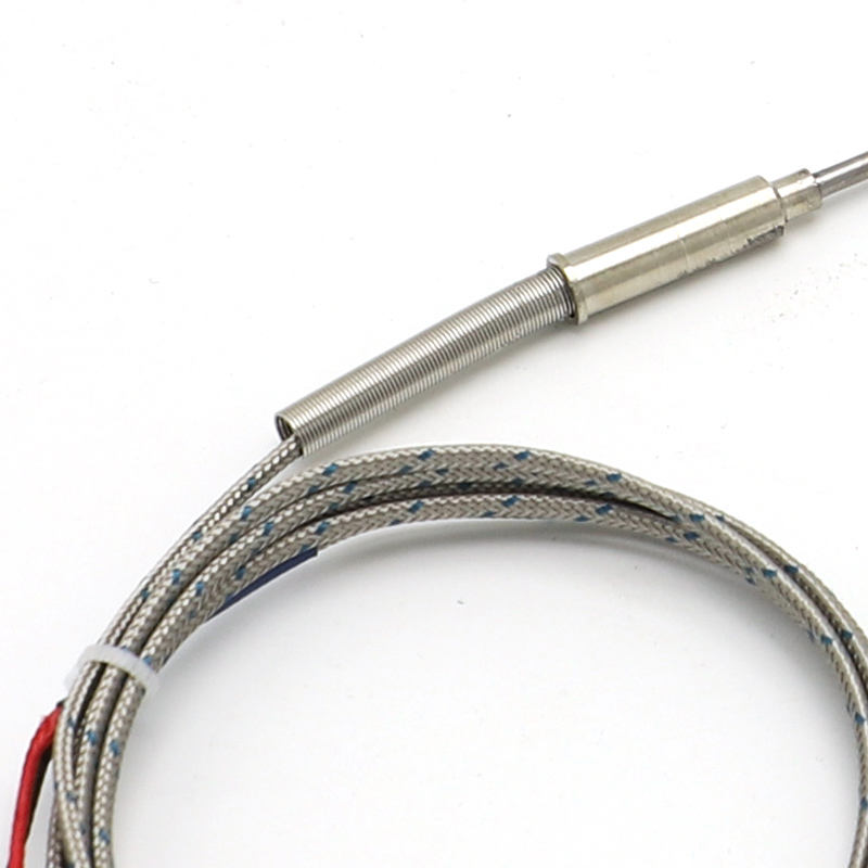 Nålearmert fleksibelt termoelement, Type K, 2-leder, høytemperatur, høypresisjonstermoelement med utvidet PT100 RTD-sensor