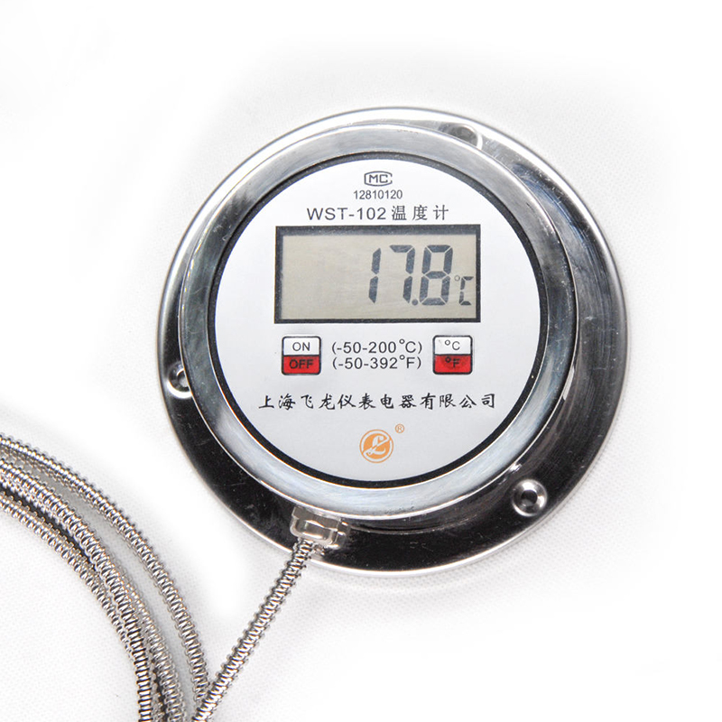 Høypresisjon digitalt skjermtermometer Radial K-Type Pt100 termometer i rustfritt stål fleksibel slange digitalt termometer