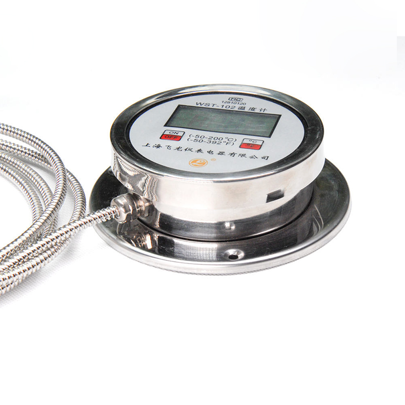 Høypresisjon digitalt skjermtermometer Radial K-Type Pt100 termometer i rustfritt stål fleksibel slange digitalt termometer